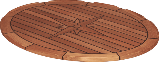 Tafelblad teak 'ellips' 60x80cm