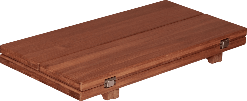 Tafelblad teak 'wing' effen 33/66x65cm