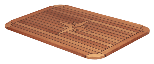 Tafelblad teak 'classic soft' 51x75cm