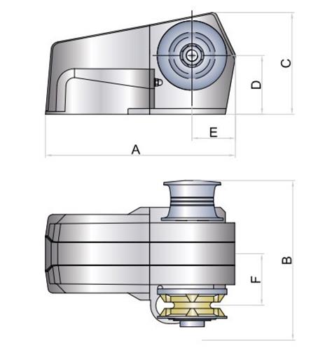 Italwinch FYN ankerlier 12V 1700W / ketting 10mm DIN766 met drum