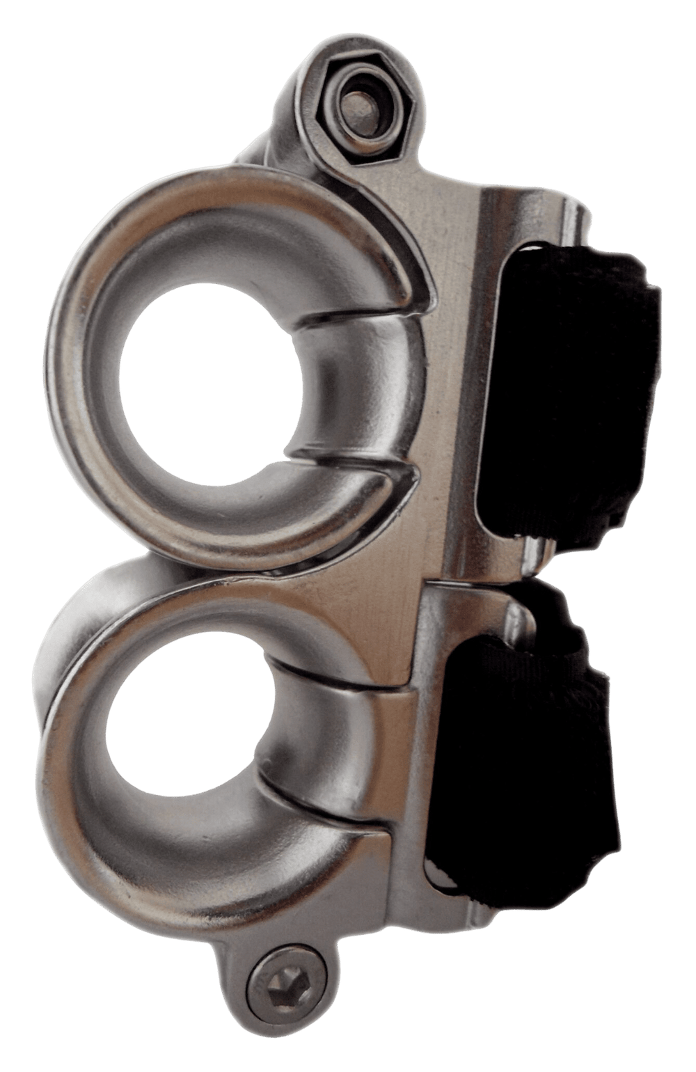 Twin fairlead (rope hole ø20) for stanchion 28mm