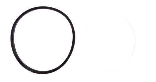 Zwart rubber 150mm poort