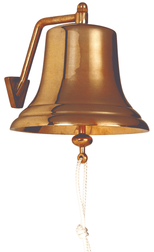 Scheepsbel met houder messing 30cm