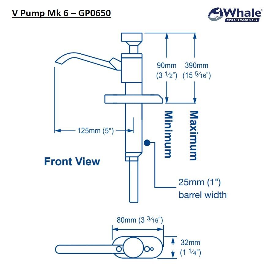 Whale Pomp V Fresh standaard MK6 GP0650