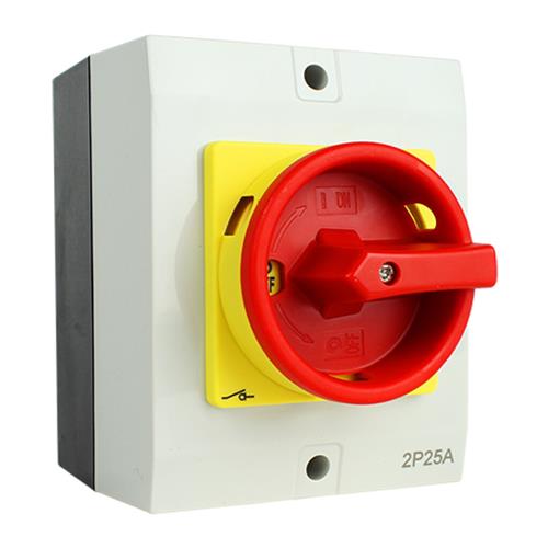 Werkschakelaar IP65 2-polig 25A