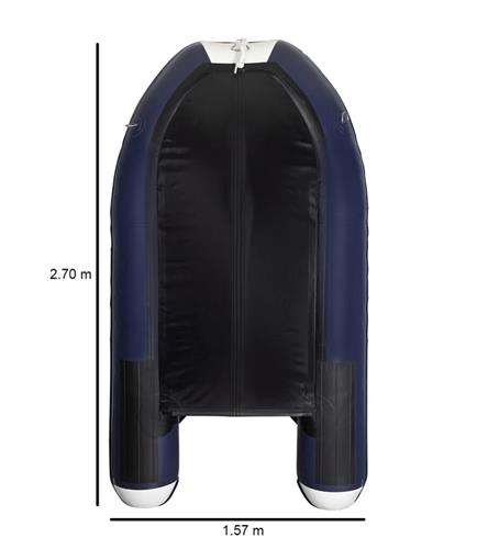 Hibo Pro rubberboot 2.70 aluminium donkerblauw