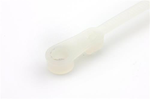 Ripca kabelbinder met oog 200x4,8mm wit (100)