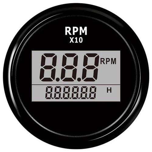 Hollex toeren/urenteller digitaal zwart 9-32V