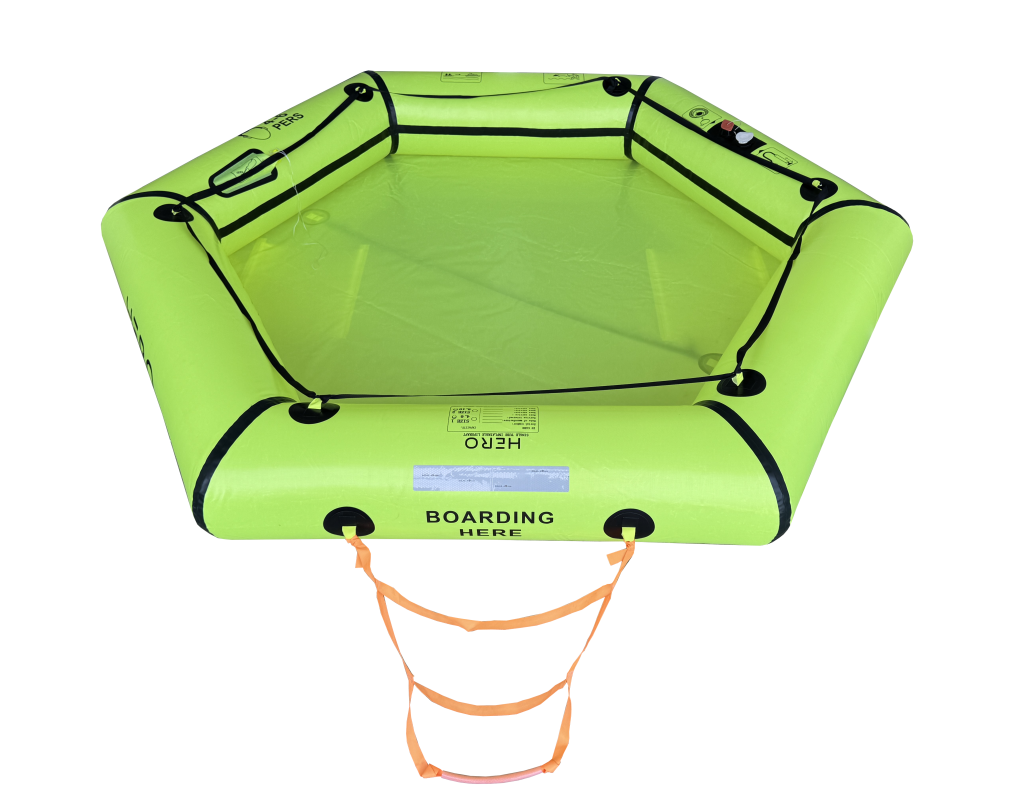 Hero reddingsvlot enkele tube 4-6 personen in tas