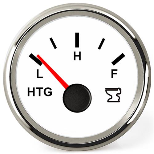 Hollex vuilwatermeter 9-32V wit/rvs 240-33Ohm