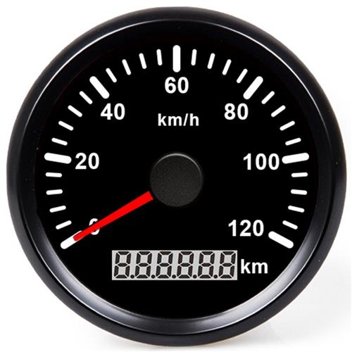 Hollex GPS snelheidsmeter zwart 0-120km/h 9-32V