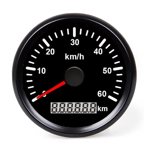 Hollex GPS snelheidsmeter zwart 0-60km/h 9-32V