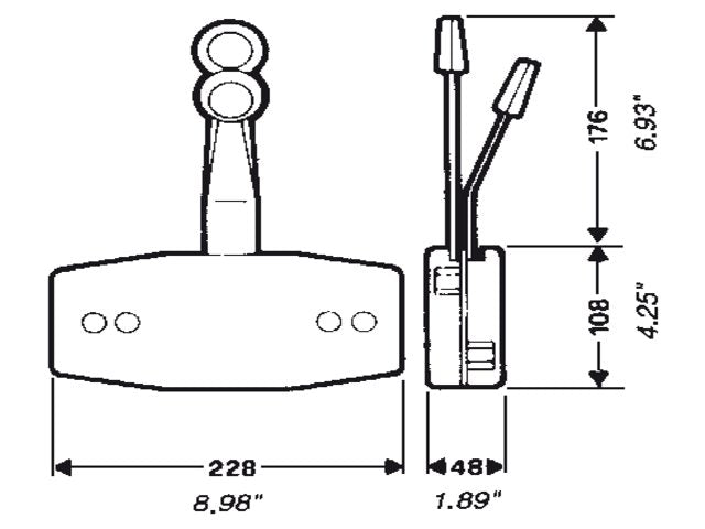 Ultraflex B47 bedieningsunit grijs