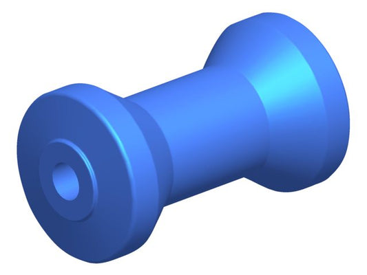 Kielrol PU L125mm Ø72mm as16mm
