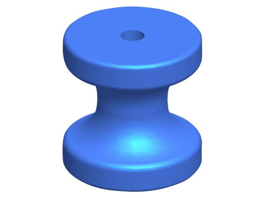 Boegrol PU L75mm Ø75mm as 16mm