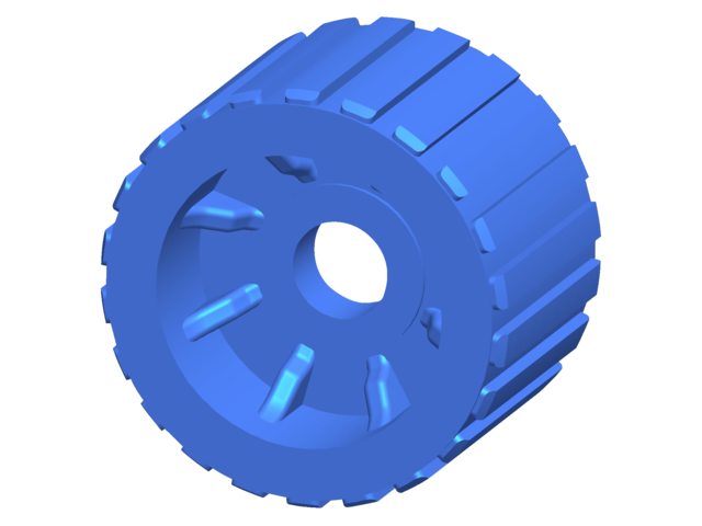 Geleiderol PU L70mm Ø110mm as 25.5mm