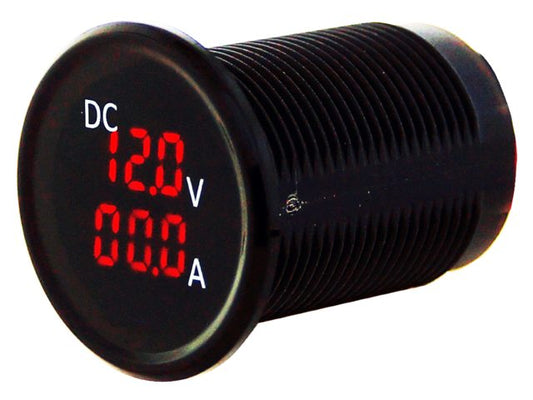 Volt- &amp; amperemeter 4.5-30V &amp; 0-15A