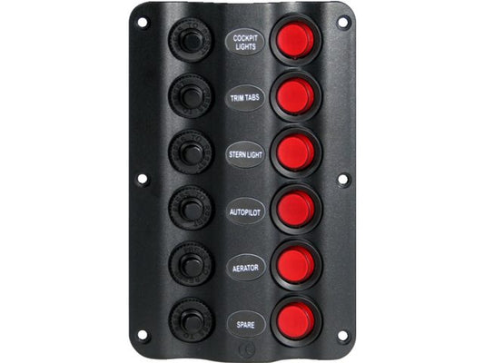 Schakelpaneel wave 6 schakelaars 12V
