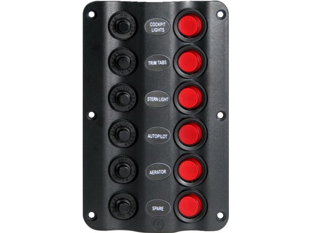 Schakelpaneel wave 6 schakelaars 12V