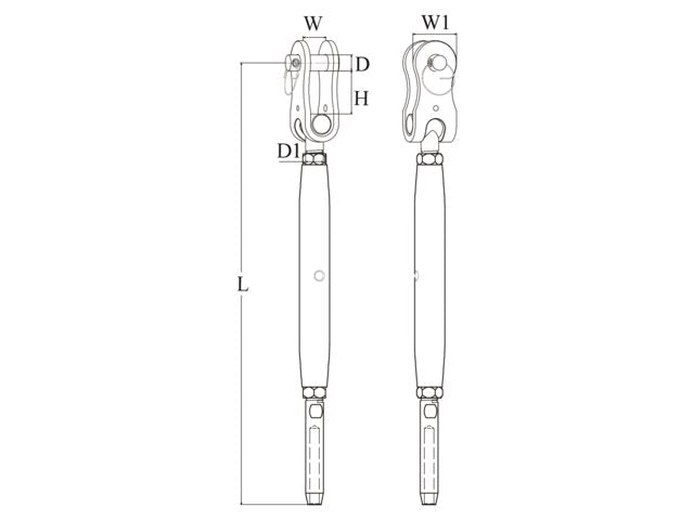Talamex wantspanner toggle/terminal M12 – 6 mm draad