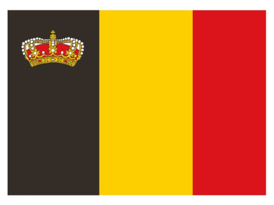 Belgische vlag met Kroon 20x30