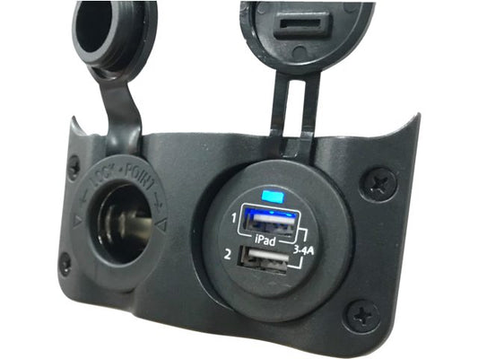 Wave add-on paneel 12V &amp; dubbel USB stopcontact