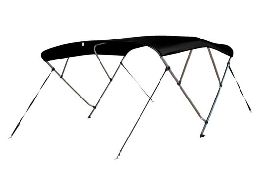 Biminitop deluxe 4 boog 240x185-198x137cm zwart