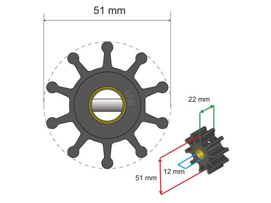 Premium Impeller kit nr. 06-01-011