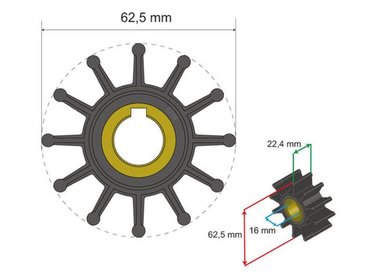 Premium Impeller kit nr. 06-01-015