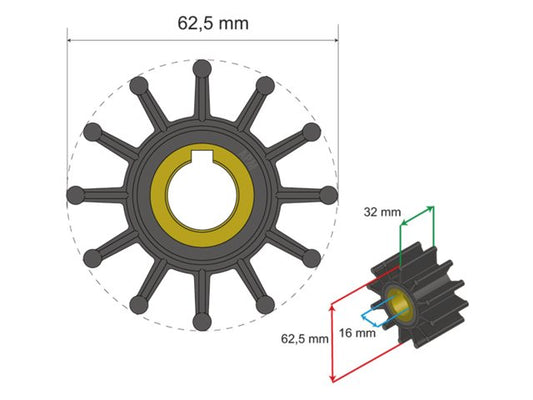 Premium Impeller kit nr. 06-01-016