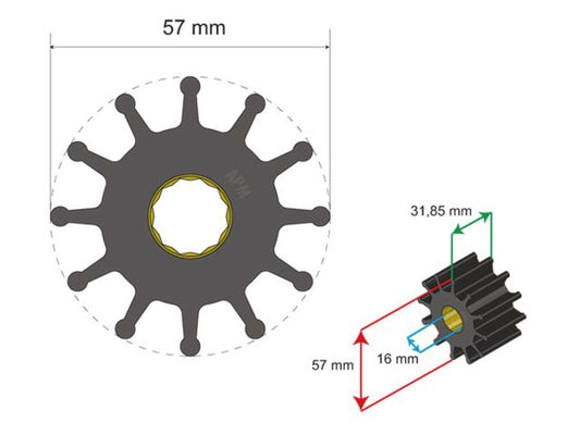 Premium Impeller kit nr. 06-01-037