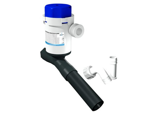 º Aerator pomp twinport 750gph hoek 12V