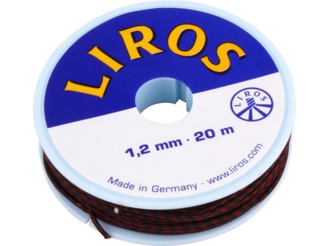 Talamex Optisail lijn – 1,2 mm × 20 m – zwart/rood