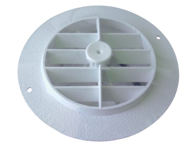Velair Uitblaasventilatierooster (afsluitbaar) rond 100 mm wit