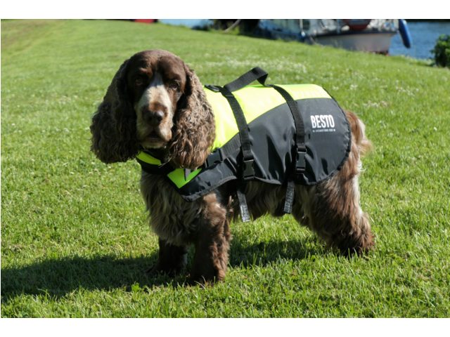Besto Hondenvest deluxe geel/zwart 15-40 kg