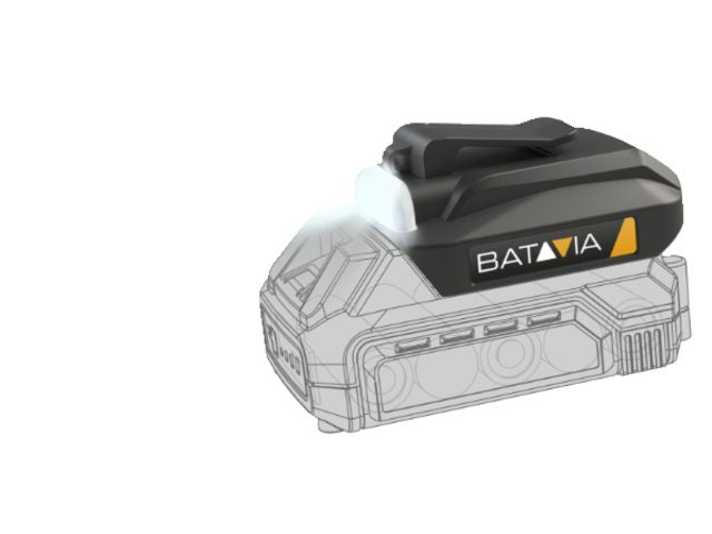 Batavia 18 V USB lader + zaklamp Past op alle Maxxpack 18 V accu's