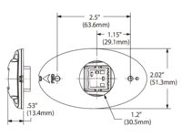Attwood Bakboordlicht led Lightarmor verticaal ovaal rvs