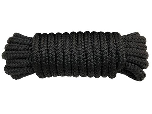 Hollex landvast zwart 10mm 16 strengen L=6mtr