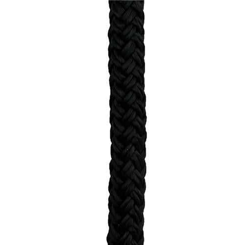 Hollex landvast zwart 10mm 16 strengen L=6mtr