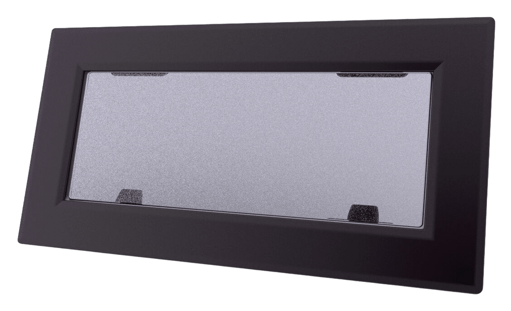 Portlight flush mitre 1 gry blk pl al blk