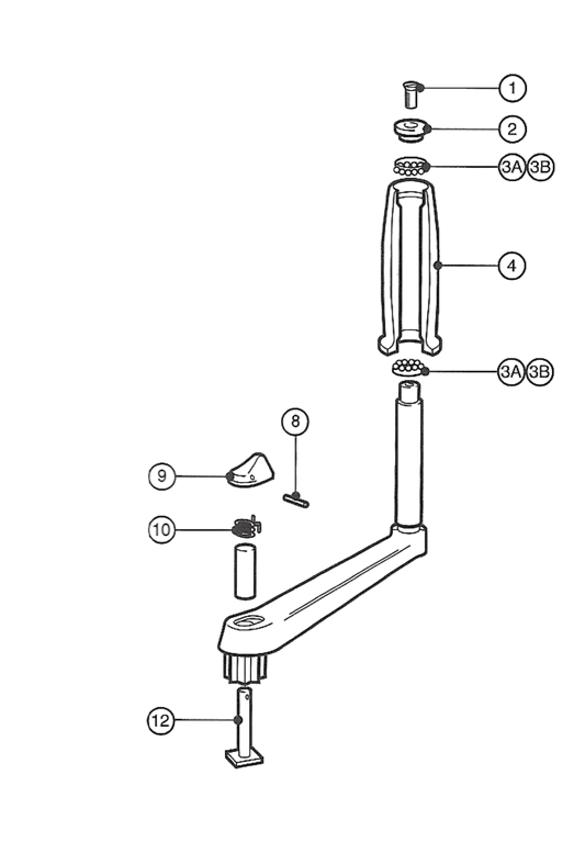 29140011 handle turn kit grey