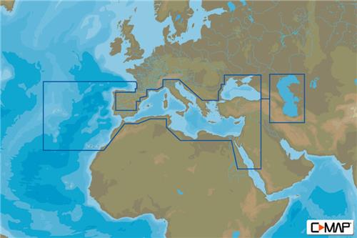 C-MAP geheugenkaart 4D - Zuid Europa Vasteland