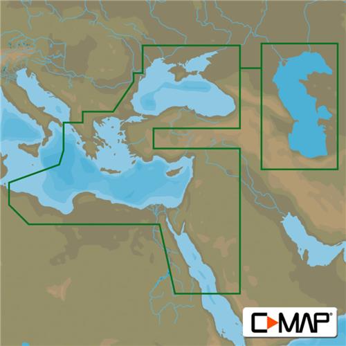 C-MAP geheugenkaart MAX - Oost Middelandse Zee, Zwarte Zee & Kaspische Zee