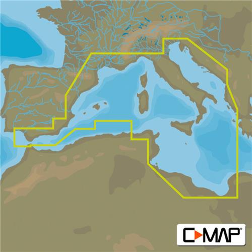 C-MAP geheugenkaart MAX - Zuid-West Europese Kust (Engels)