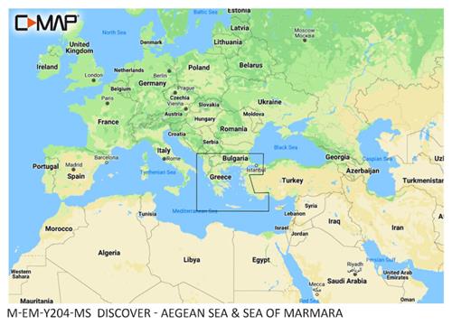 C-MAP geheugenkaart DISCOVER - Egeïsche Zee & Zee van Marmara