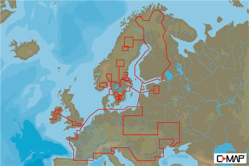 C-MAP geheugenkaart MAX - Europa Binnenland