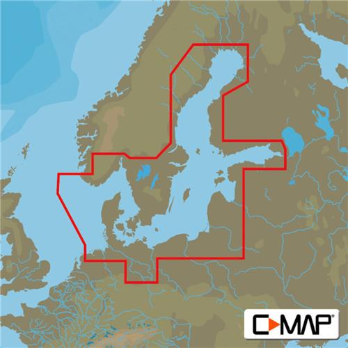 C-MAP geheugenkaart MAX - Baltische Zee & Denemarken