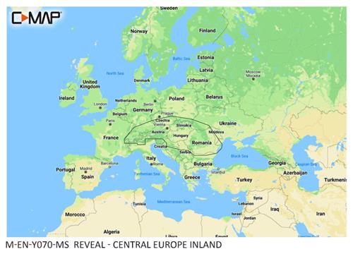 C-MAP geheugenkaart REVEAL - Centraal Europa Binnenland