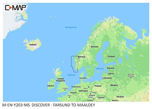 C-MAP geheugenkaart DISCOVER - Farsund naar Måløy