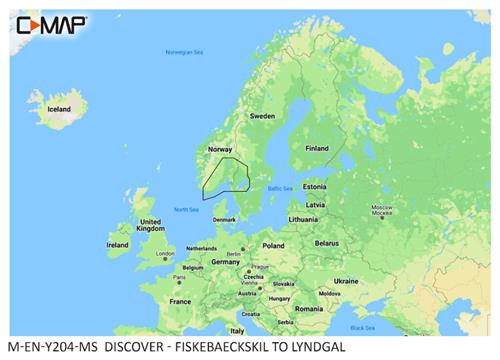 C-MAP geheugenkaart DISCOVER - Fiskebäckskil naar Lyndgal